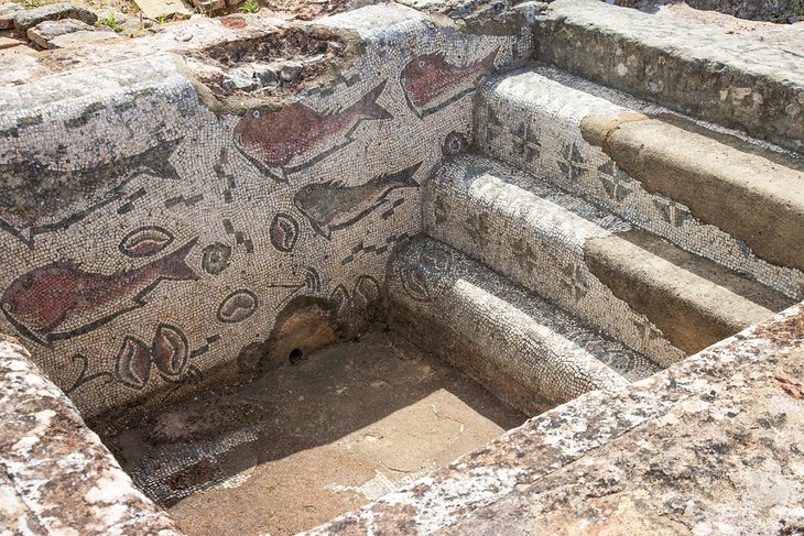 Fish mosaic at Milreu