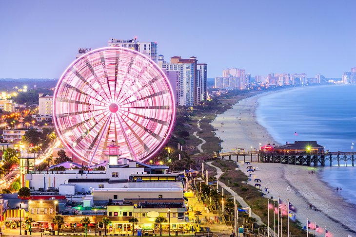 SkyWheel at dusk