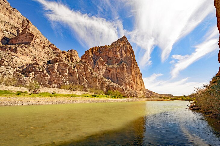 Rio Grande River in Boquillas Canyon in Big Bend National Park