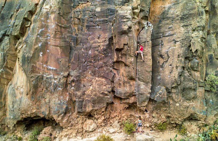 Rock climbing in El Chorro