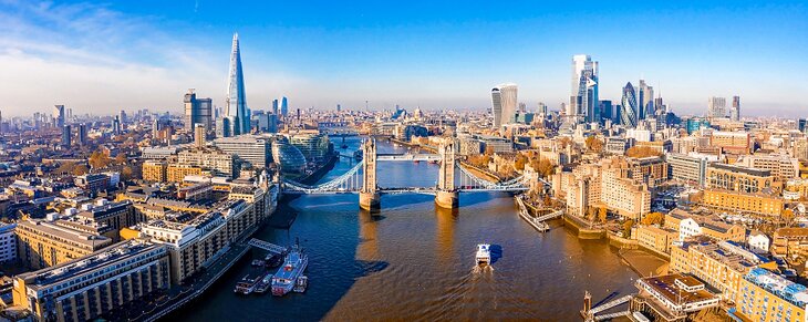 Aerial view of London