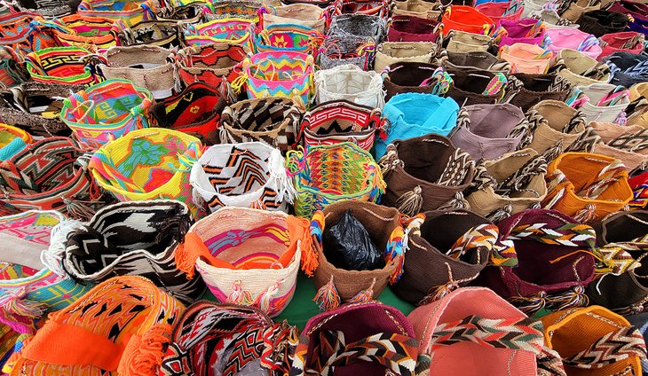 Bags for sale on the streets near Plaza Bolivar