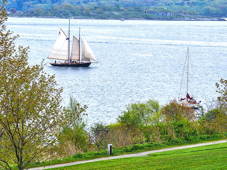 View of Casco Bay from Fort Allen Park