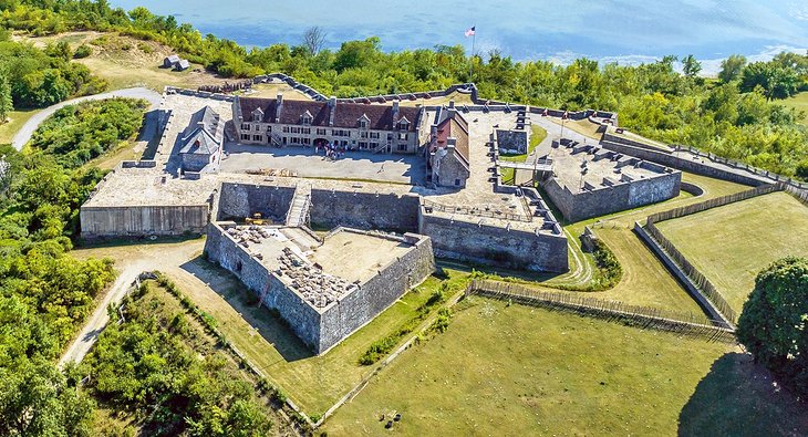 Aerial view of Fort Ticonderoga