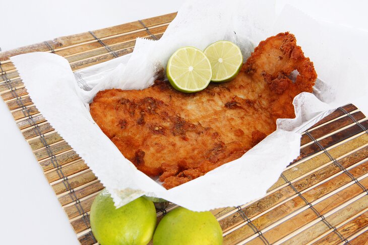 Freshly fried grouper