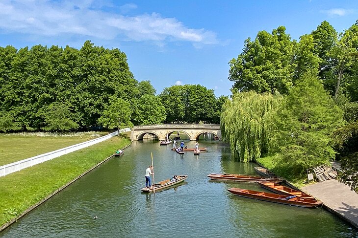 Punting on the River Cam in Cambridge