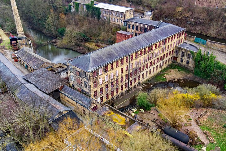 Aerial view of Leeds Industrial Museum at Armley Mills