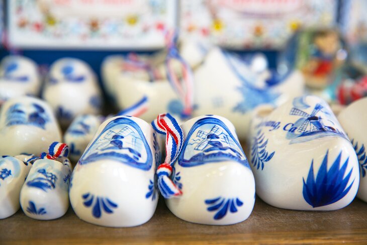 Delft blue Danish Clogs for sale in Solvang, California