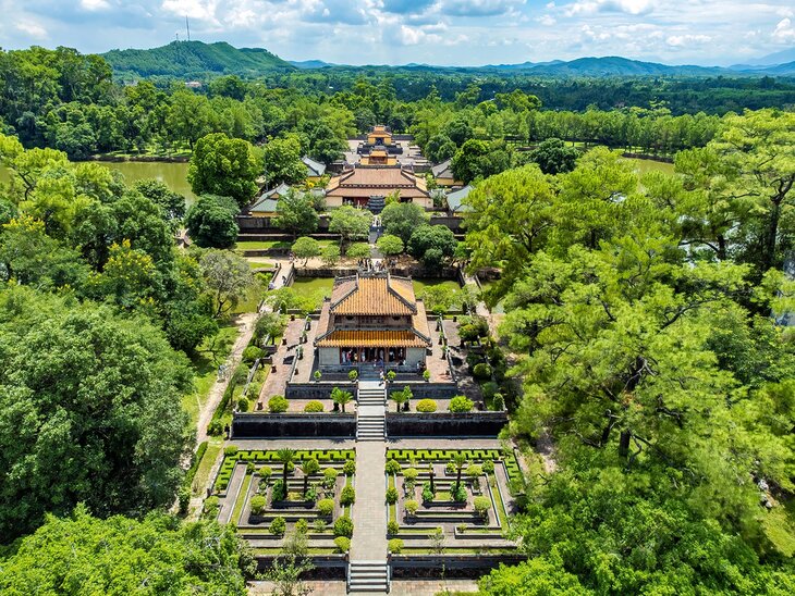 Aerial view near the Imperial City, Hue