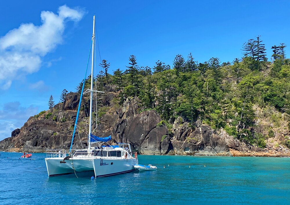 Sailboat anchored off Hook Island