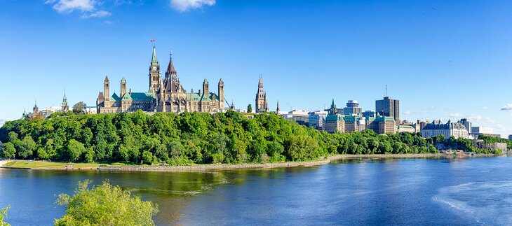 View over Ottawa and Parliament Hill