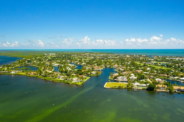 Aerial view of the Ocean Reef Club in Key Largo