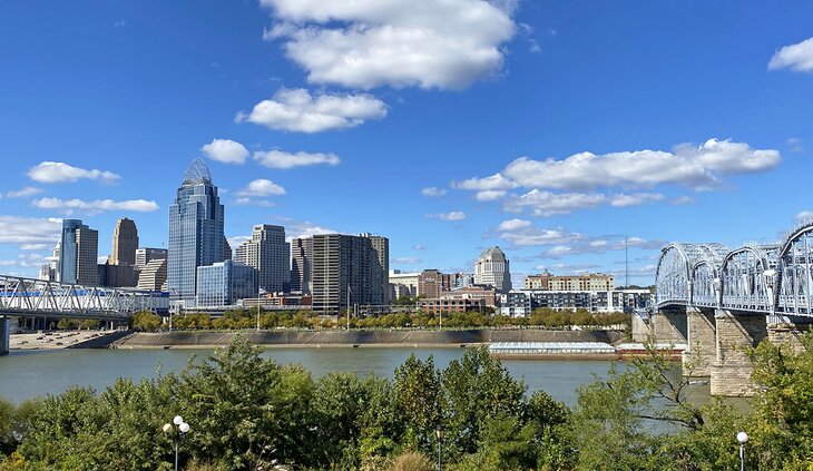 View of the Cincinnati skyline from Newport, KY