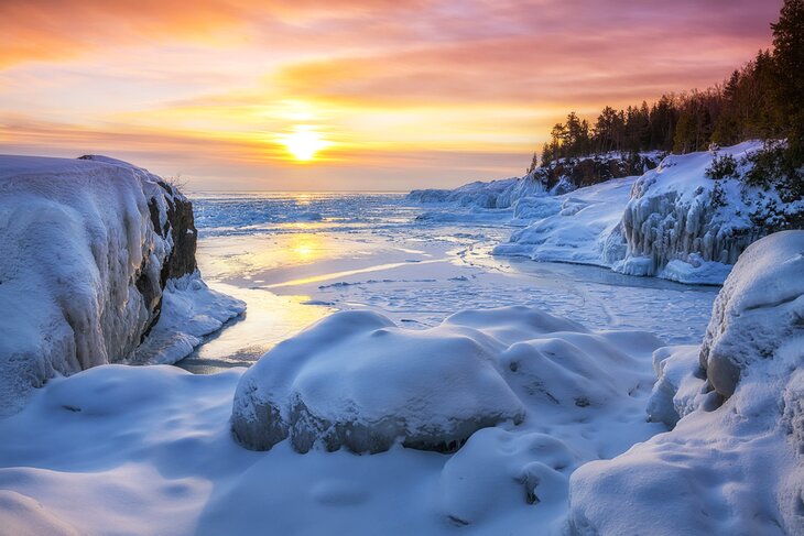 Presque Isle Park in winter