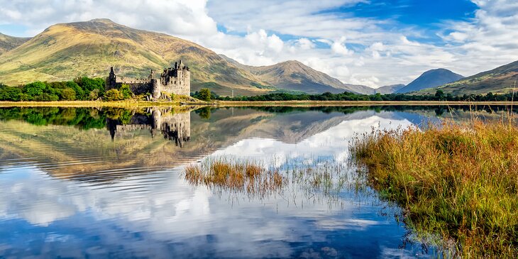 The ruins of Kilchurn Castle on Loch Awe, Scotland