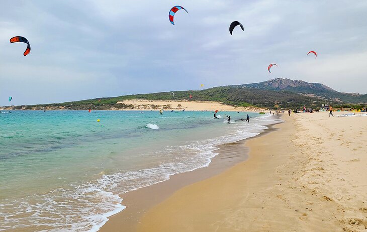 Kiteboarders on Valdevaqueros