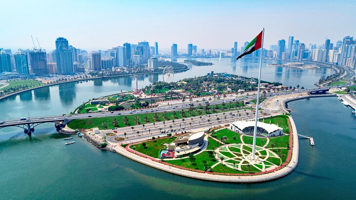 Aerial view of Sharjah