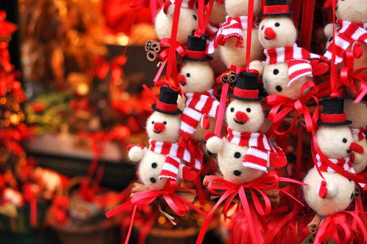 Christmas market decorations for sale