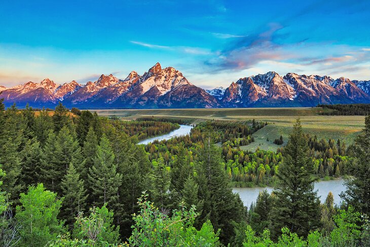 View of the Tetons from the Snake River Overlook
