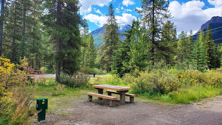 A campsite at Lake Louise 