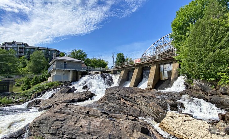 Waterfall in downtown Bracebridge