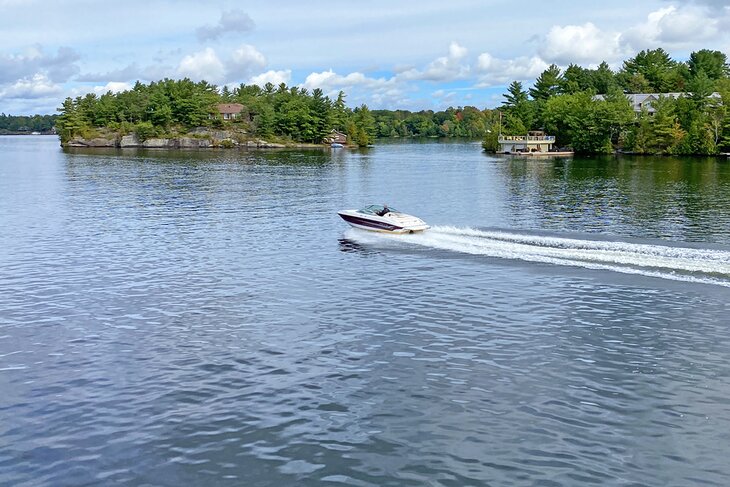 Boat on Lake Muskoka