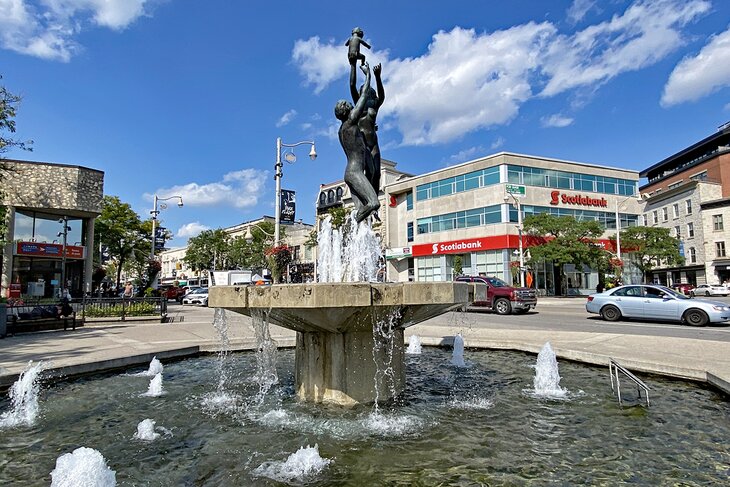 Fountain in downtown Guelph