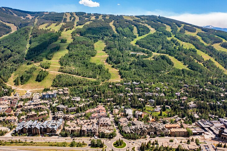 Aerial view of Vail, Colorado