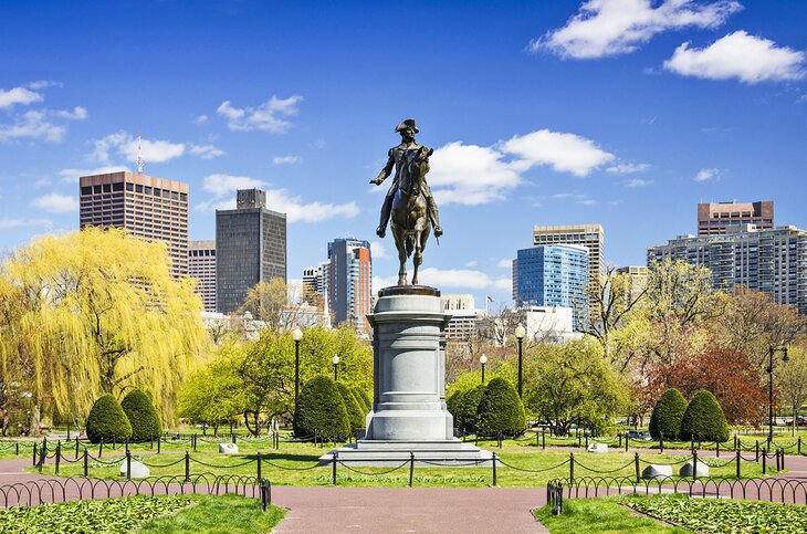 Spring at the Boston Public Garden in Boston, Massachusetts