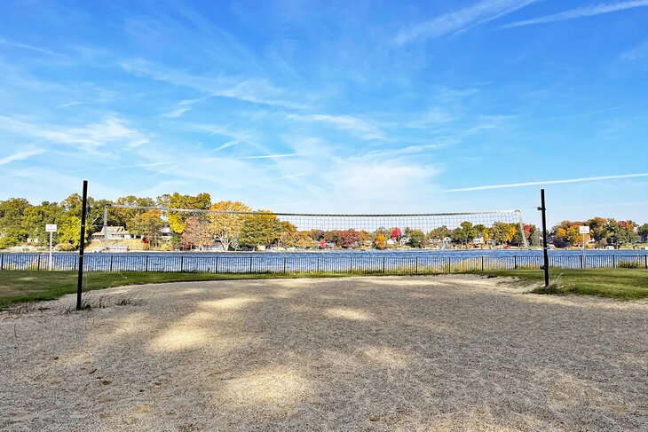 Volleyball court at Willard Beach Park