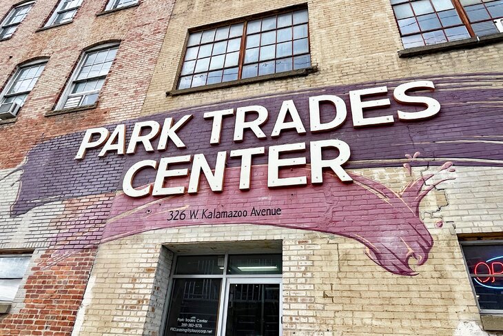 The Park Trades Center building houses the Kalamazoo Book Arts Center.