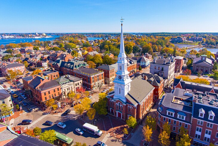 Aerial view of Portsmouth, New Hampshire