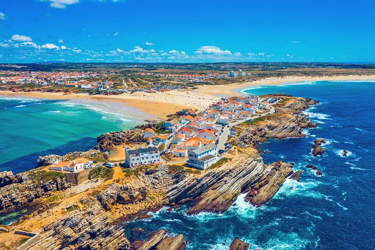 Aerial view of Peniche