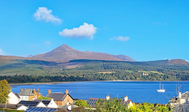 View of Goat Fell peak on the Isle of Arran