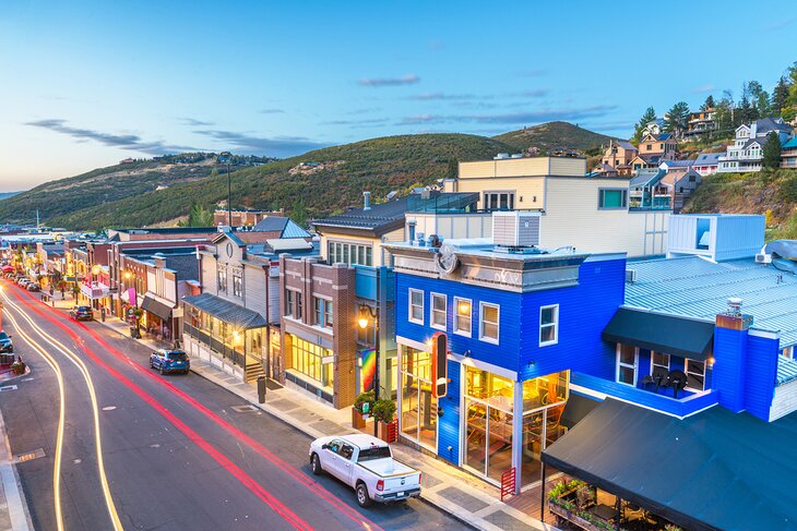 Main Street, Park City at dusk