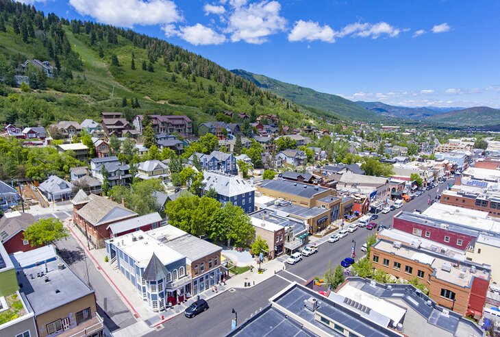 Aerial view of Park City, Utah