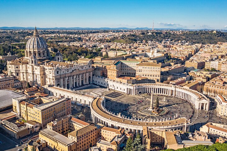 Aerial view of Vatican City