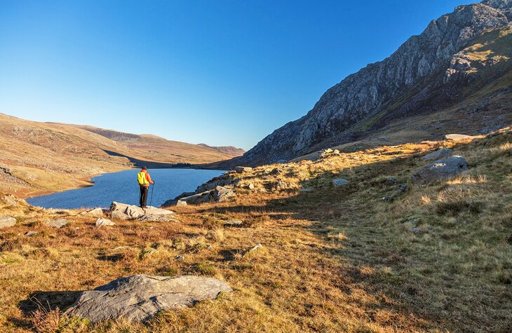 Hiker in Snowdonia National Park