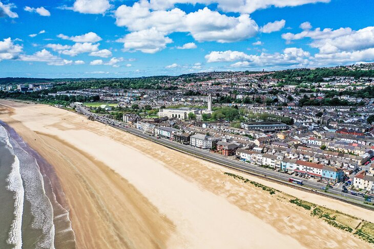 Aerial view of Swansea Beach