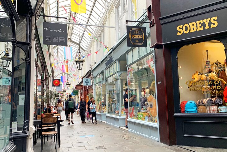 Shopping arcade in Cardiff