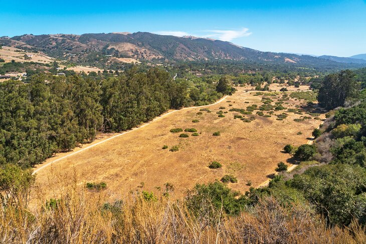 Aerial view of Garland Ranch Regional Park