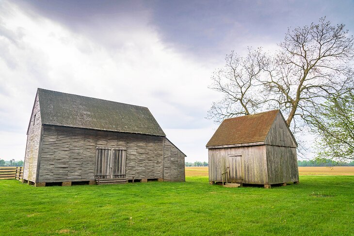 Slave/tenant houses at the John Dickinson Plantation