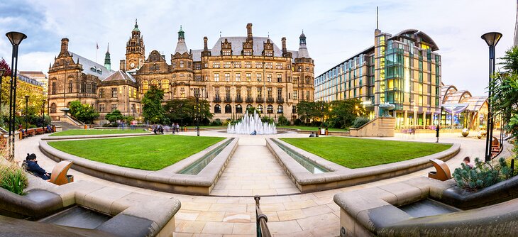 Peace Gardens in Sheffield, England