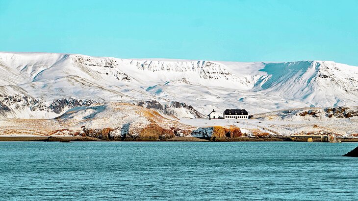 View of Mount Esja from Reykjavik