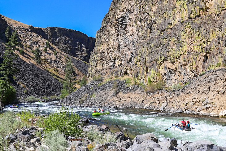 Whitewater rafting on the South Fork of the Boise River, Idaho