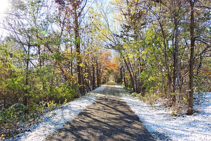 Constitution Trail with a light dusting of snow