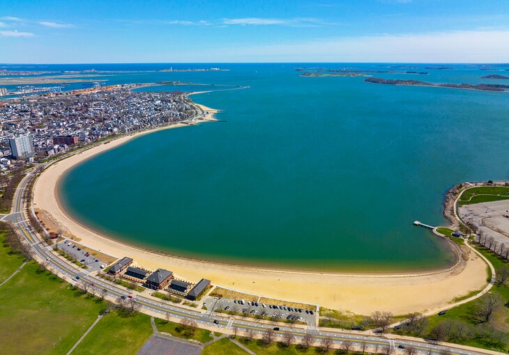 Aerial view of Carson Beach