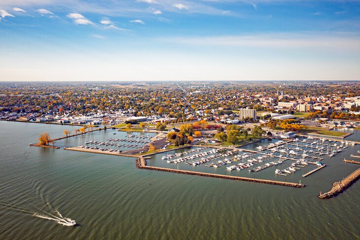 Aerial view of Sandusky