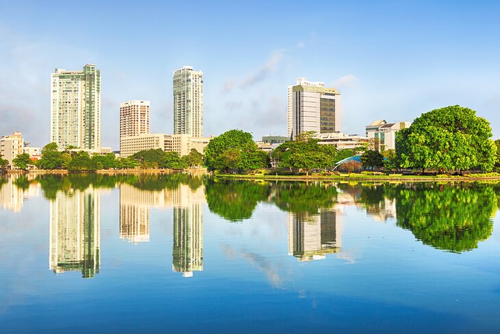 Beira Lake and the Colombo skyline