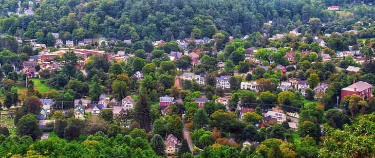 View of Woodstock, Vermont from the summit of Mt. Tom